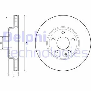 Гальмівний диск для Mercedes, Infiniti DELPHI BG4646C фото товару