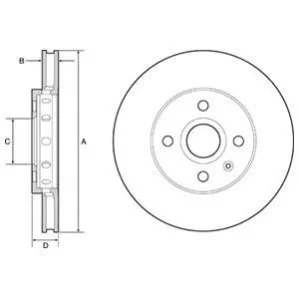 <strong>VW диск гальмівний передн.Up,Load,Skoda Citigo,Seat 11- DELPHI BG4647C (фото 1)</strong>