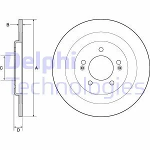 Гальмівний диск для Hyundai DELPHI BG4688C фото товару
