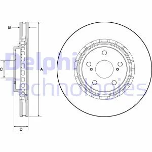 Гальмівний диск для Lexus DELPHI BG4691C фото товару