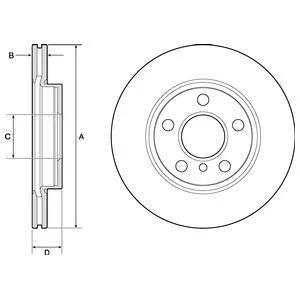 <strong>MINI диск гальмівний передній BMW 2/F45 DELPHI BG4704C (фото 1)</strong>