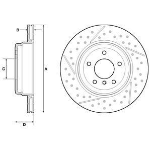 BMW Гальмівний диск задн. 1 (E81), 1 (E87), 3 (E90), 3 Touring (E91), 3 (E92) Delphi BG4714C фото товару