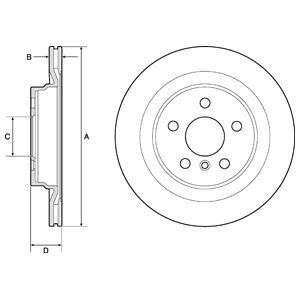 BMW Диск гальмівний задній 1/F40, X1/F48 Delphi BG4778C фото товару