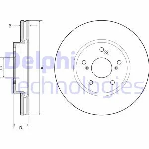 Гальмівний диск для Honda DELPHI BG4785C фото товару