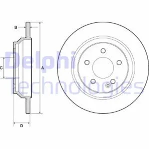 <strong>DB Тормозной диск задн.лакир.! Vito 14- DELPHI BG4811C (фото 1)</strong>