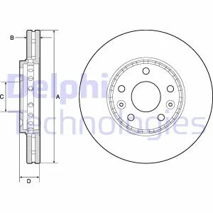 Гальмівний диск для DELPHI BG4815C фото товару