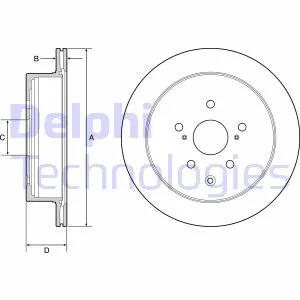 Гальмівний диск для Lexus DELPHI BG4929C фото товару