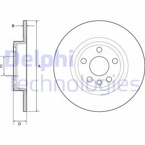 Гальмівний диск для Land Rover DELPHI BG4930C фото товару