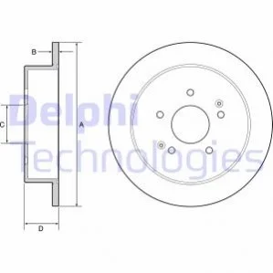 Гальмівний диск для SsangYong DELPHI BG4940C фото товару