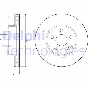 <strong>Гальмівний диск DELPHI BG4945C (фото 1)</strong>
