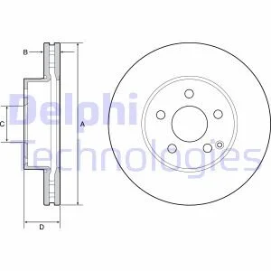 Гальмівний диск для DELPHI BG4945C фото товару
