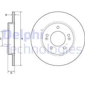 Гальмівний диск для Hyundai, KIA DELPHI BG4949C фото товару