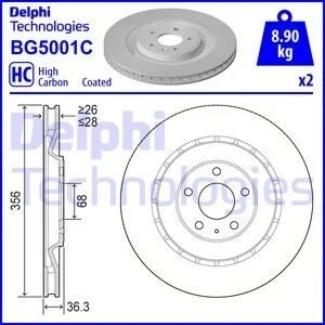 <strong>Гальмівний диск DELPHI BG5001C (фото 1)</strong>