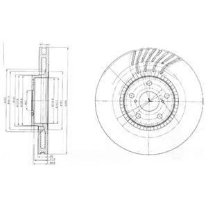 <strong>Тормозной диск пер. пр. Lexus GS 05- DELPHI BG9012 (фото 1)</strong>