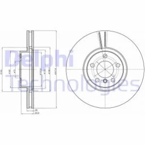 Гальмівний диск для DELPHI BG9063C фото товару