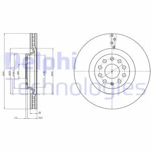 Гальмівний диск для DELPHI BG9109C фото товару