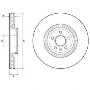 AUDI Диск тормозной передний 356мм A4/A5/A6/Q5 08- Delphi BG9171C фото товара