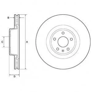 <strong>AUDI Диск тормозной передний 345 мм A6 Allroad 14- DELPHI BG9173C (фото 1)</strong>