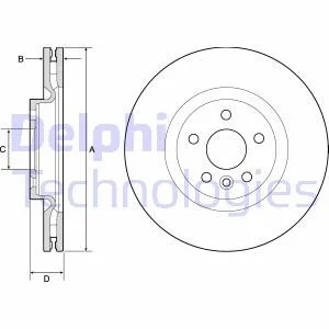 <strong>LAND ROVER Диск гальм. передній Range Rover Evoque 11-, Discovery Sport 14- DELPHI BG9183C (фото 1)</strong>