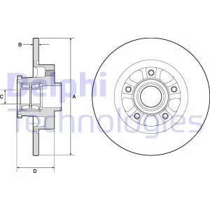 <strong>Гальмівний диск з підшипником DELPHI BG9190RSC (фото 1)</strong>