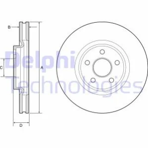 <strong>FORD Тормозной диск S-MAX 2.0TDCI 15- DELPHI BG9203C (фото 1)</strong>