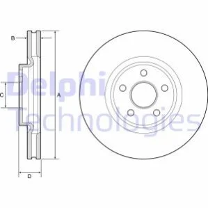 FORD Тормозной диск S-MAX 2.0TDCI 15- для Ford DELPHI BG9203C фото товару