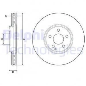 DB Тормозной диск передний W211 для Mercedes DELPHI BG9210C фото товару