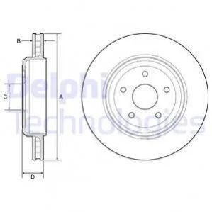 <strong>JEEP Тормозной диск задний GRAND CHEROKEE IV DELPHI BG9214C (фото 1)</strong>
