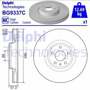 <strong>Гальмівний диск DELPHI BG9337C (фото 1)</strong>