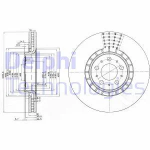 <strong>VOLVO диск гальмівний передн. XC90 02- (336*30) DELPHI BG9783C (фото 1)</strong>