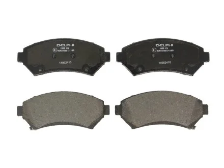 Гальмівні колодки для Buick, Opel, Chevrolet, Pontiac, Oldsmobile DELPHI LP1609 фото товару