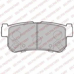 Комплект гальмівних колодок задн, SSANGYONG ACTYON I, ACTYON SPORTS I, ACTYON SPORTS II, KORANDO, KYRON, MUSSO, MUSSO SPORTS, REXTON / REXTON II, REXTON W / REXTON, RODIUS II 2.0D-3.2 06.96- для DELPHI LP2127 фото товару