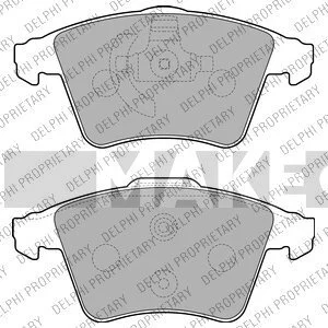 <strong>VW гальмівні колодки передн.T5 1.9,2.5TDI 03- (без датчик.) DELPHI LP2224 (фото 1)</strong>