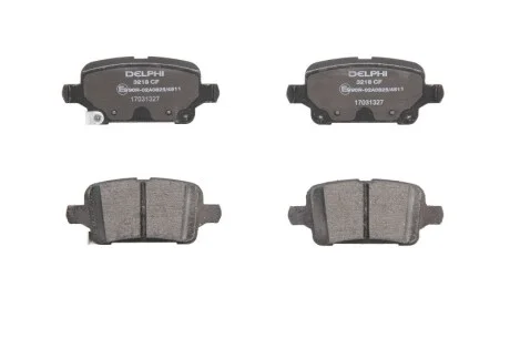OPEL Тормозн.колодки задн.Astra K 15- для Opel, Vauxhall, Buick DELPHI LP3218 фото товара