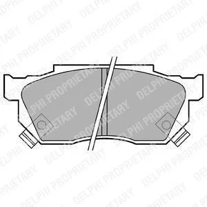 <strong>Комплект тормозных колодок, дисковый тормоз DELPHI LP445 (фото 1)</strong>