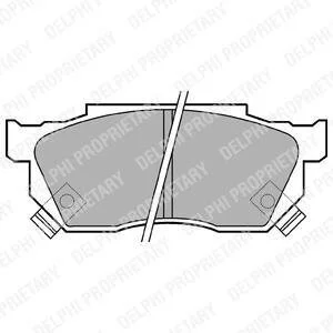 Комплект гальмівних колодок передн, HONDA CIVIC IV, CIVIC V, CRX I, CRX II, JAZZ II, PRELUDE II 1.2-1.8 10.83-10.08 для Rover, Acura, Honda DELPHI LP445 фото товару