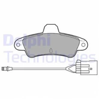 Комплект гальмівних колодок з 4 шт. дисків для Seat, Skoda, Volkswagen, Audi DELPHI LP853 фото товару
