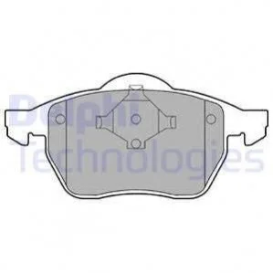 Комплект гальмівних колодок з 4 шт. дисків для Seat, Volkswagen, Ford DELPHI LP978 фото товару