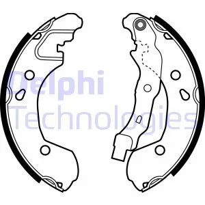 Гальмівні колодки, барабанні для DELPHI LS1965 фото товару