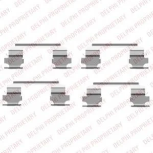 <strong>NISSAN К-т установочный пер. торм. колодок Pathfinder 3,3-3,5 -04 DELPHI LX0462 (фото 1)</strong>