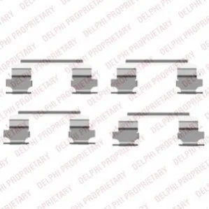 NISSAN К-т установочный пер. торм. колодок Pathfinder 3,3-3,5 -04 для Nissan DELPHI LX0462 фото товару