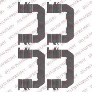 <strong>HYUNDAI К-т установочный пер. торм. колодок KIA DELPHI LX0514 (фото 1)</strong>