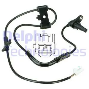 <strong>Датчик ABS задн лів HYUNDAI COUPE II, TIBURON 1.6/2.0/2.7 01.01-08.09 DELPHI SS20528 (фото 1)</strong>