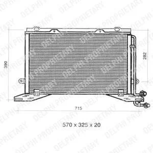 <strong>Радіатор кондиціонера MERCEDES-BENZ E-Class W210 94-03 DELPHI TSP0225330 (фото 1)</strong>