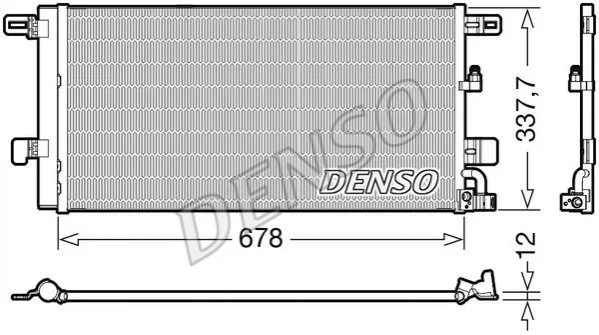 <strong>Конденсер кондиціонера DENSO DCN02001 (фото 1)</strong>