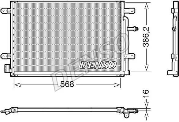 <strong>Радіатор кондиціонера DENSO DCN02038 (фото 1)</strong>