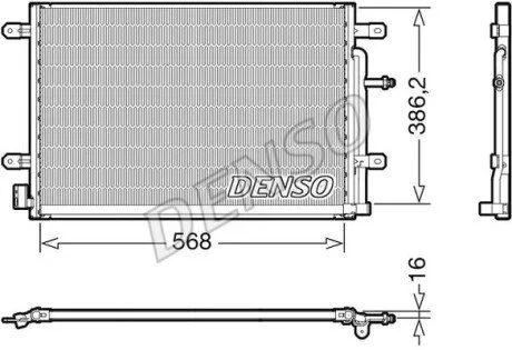 Радіатор кондиціонера для Audi, Seat DENSO DCN02038 фото товару
