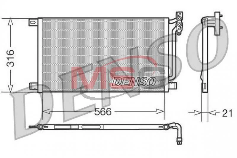 <strong>Радіатор кондиціонера BMW X3 E83 04-10, 3 E46 99-05 DENSO DCN05003 (фото 1)</strong>