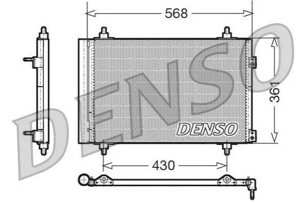 <strong>Конденсер кондиціонера DENSO DCN07008 (фото 1)</strong>