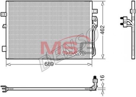 Конденсер кондиціонера DENSO DCN09145 фото товару